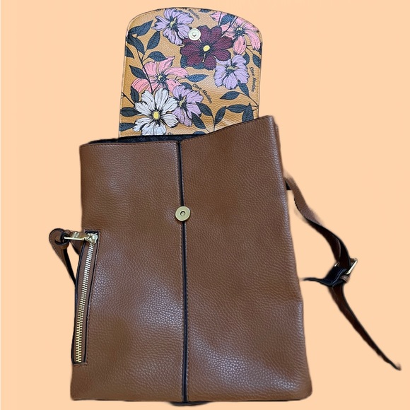 Steve Madden Faux Leather Backpack Purse with Floral Design - Picture 4 of 5